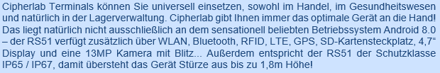 Cipherlab Gerte sind auergewhnlich solide gebaut...